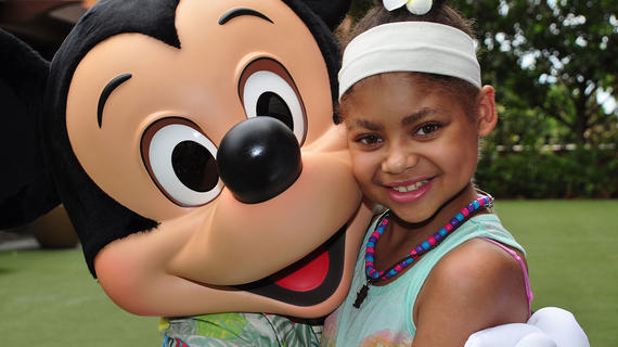 wish kid Autumn and Mickey Mouse
