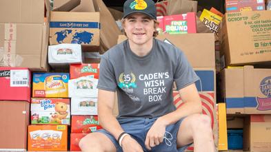 Caden ready to deliver food for underserved kids