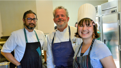 Giselle with chefs for her wish