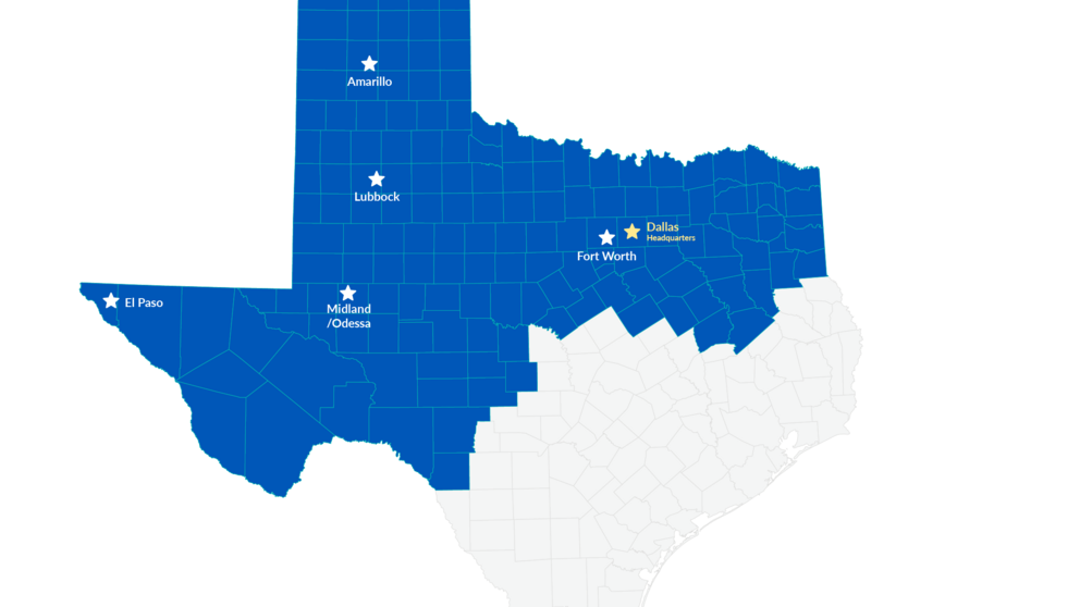 North Texas Chapter Map