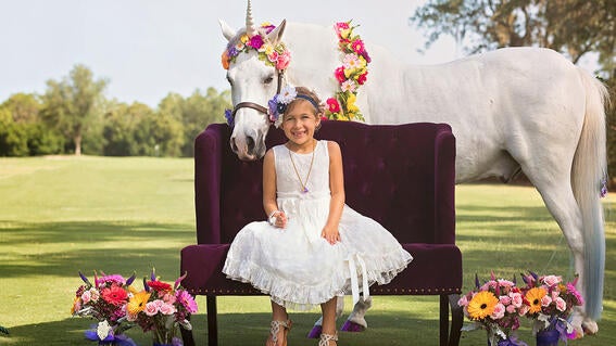 Charlotte and her unicorn