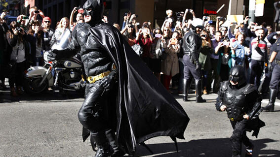 Batman and Batkid race