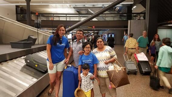 Volunteers and Wish kid Noelia