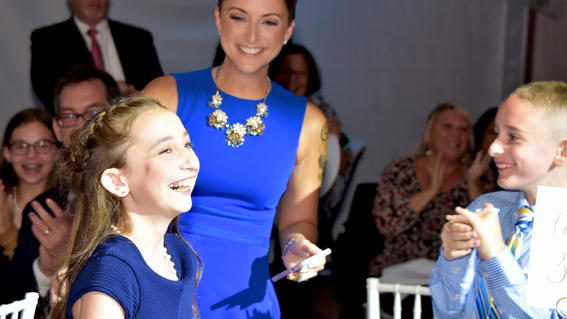 Wish kid Bridget, 10, reacts to the surprise that her wish to go to London is coming true