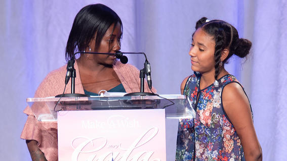 Shirley, who was granted a wish in 2002, reveals to her daughter, 11-year-old Zakhyrah, that her wish to go to Walt Disney World Resort has been granted