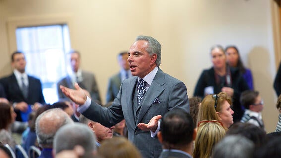 Joe Plumeri speaks at the Wishing Place Grand Opening