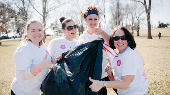 4 Volunteers at Amelia's wish to Take Care of the World