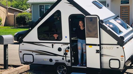 Cassie with Trailer