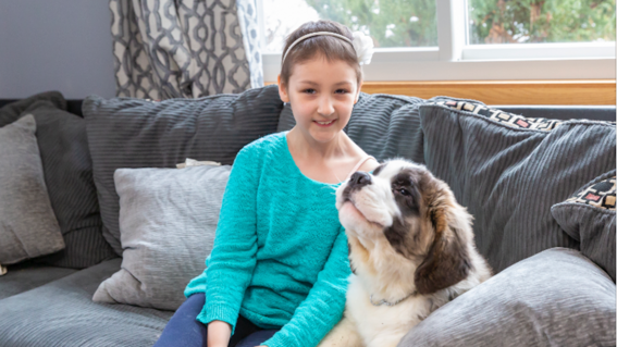 Kaelee and puppy