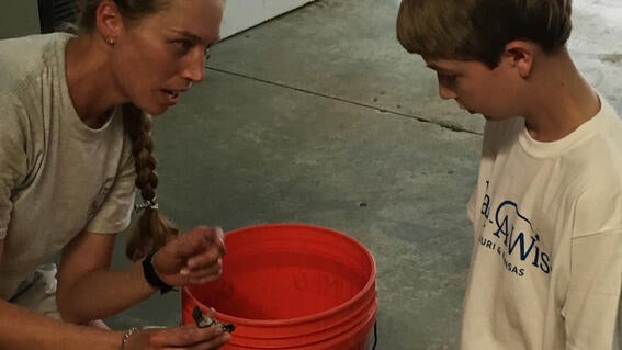 Keeton and turtle