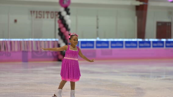 Wish kid Nicole takes the ice