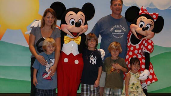 Wish kid Myah and her family