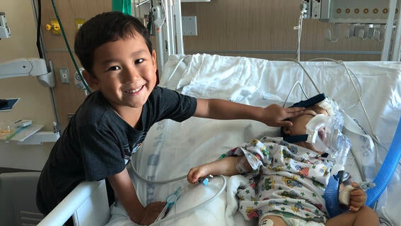 Skylar and brother Kainalu