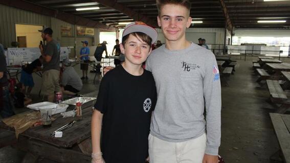 boys at BBQ
