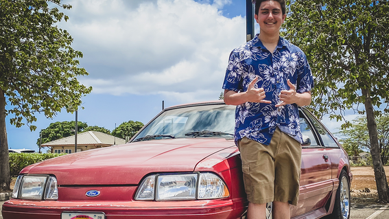 Mano with car before