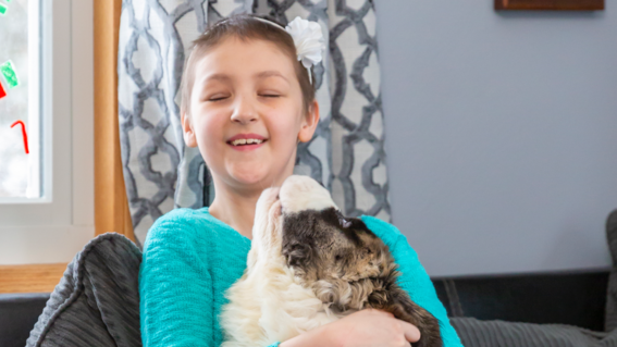Kaelee and puppy