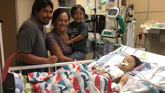 Skylar and family in hospital