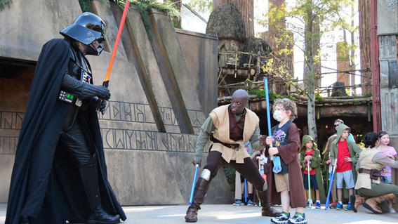 Wish kid Heiden can take on anything after battling Darth Vader during his Jedi wish.