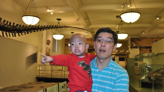 Ollie at the museum