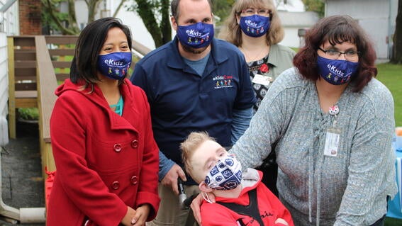 Coll with his nursing care providers