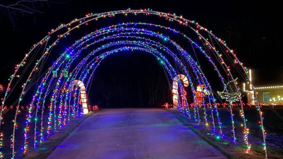 The light tunnel at eht Hunkele Family's home.