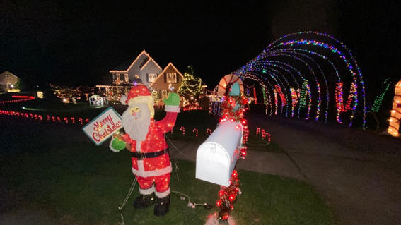 Santa glows at the Hunkele Family Home. 
