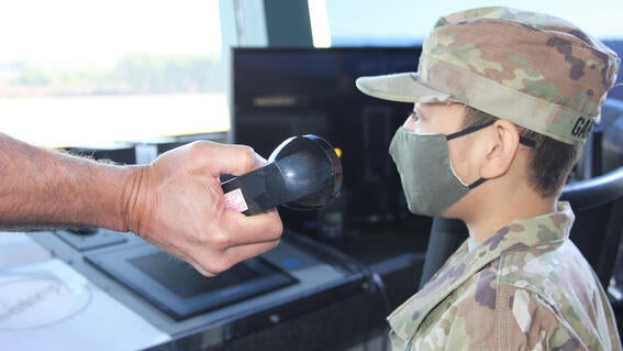 Miguel in air traffic control tower