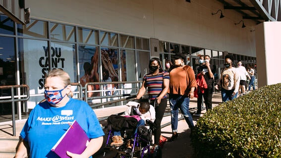 Tynasia's wish to have a shopping spree, walking outside
