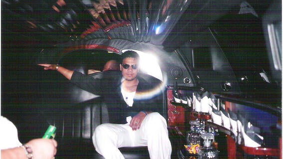 Wish Alumni Ryan riding in the limo on his wish to go to Los Angeles