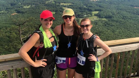 Christina and her friends after completing Trailblaze Challenge