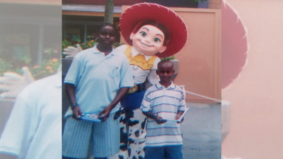 Tyler with brother at Walt Disney World Resort