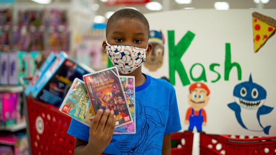 Kashus at the end of his shopping spree