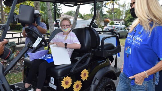 Kendra's wish to have a golf cart
