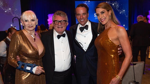 Janet Cussler, Joe Riley, Rod Riley and Jill Krigsten Riley at Wish Ball 2021