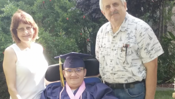 Michael at graduation