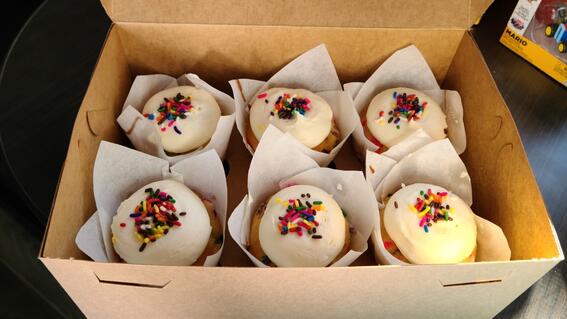 Mario themed cupcakes for Britton's wish reveal.