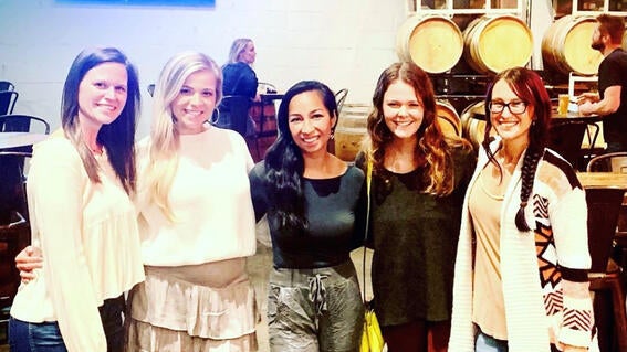 5 members of the Young Pros group at Lynnwood Brewing