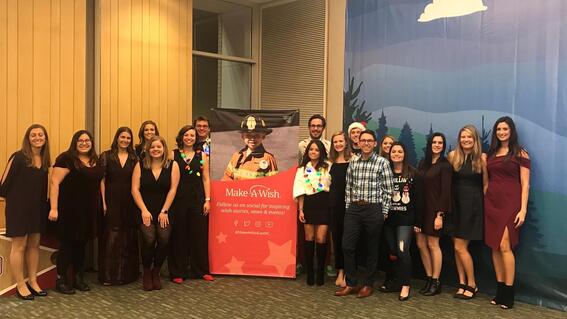 Young Pros group at the PFP Santa Cause fundraiser 2018