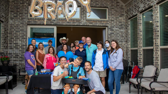 Brady's family and the Balfour Beatty team.