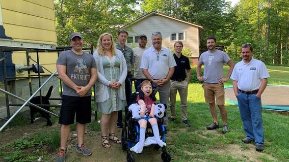 Nolan's family and the crew