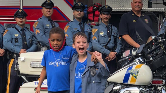 Samaree & Dalton's wish to be police officers