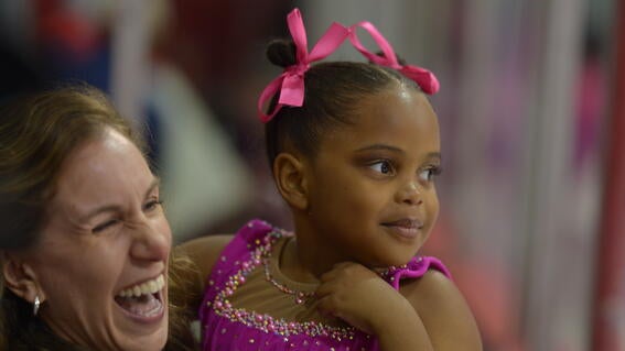 Nicole and mom smiling