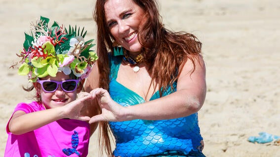 Maggie and Shannon mermaid heart hands
