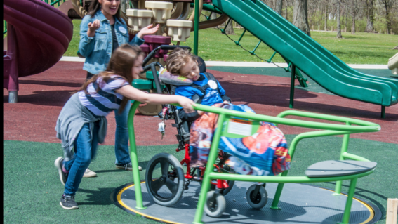 I wish to give accessible playground equipment. - Greyson