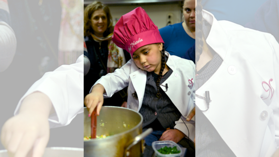 Wish kid Natalia making her soup