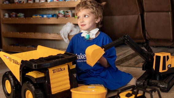 Ezekiel's tonka truck toys