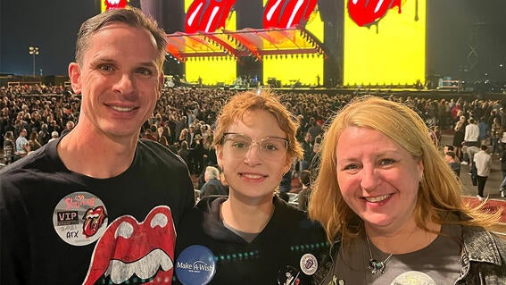 Erin's wish to go to a Rolling Stones concert