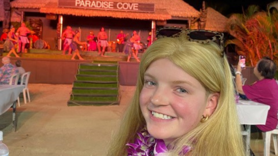 Grace at a luau