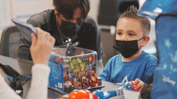 Mikey at the Make-A-Wish Southern Nevada office