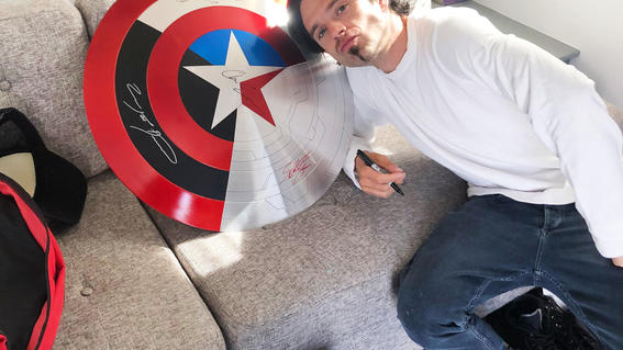 Sebastian Stan shield
